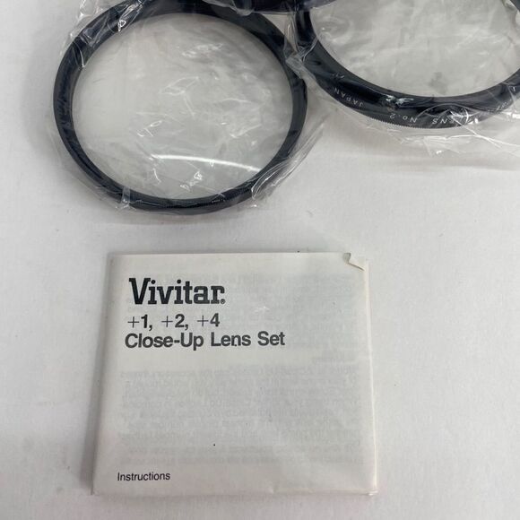 VIVITAR Close Up Lens Set 49mm  No. 1, No. 2 & No. 4  w/case and manual - Picture 2 of 4